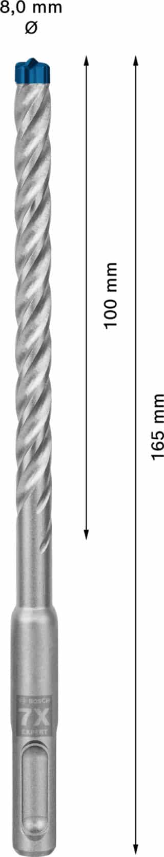 EXPERT SDS plus-7X hammarborr 8 x 100 x 165 mm