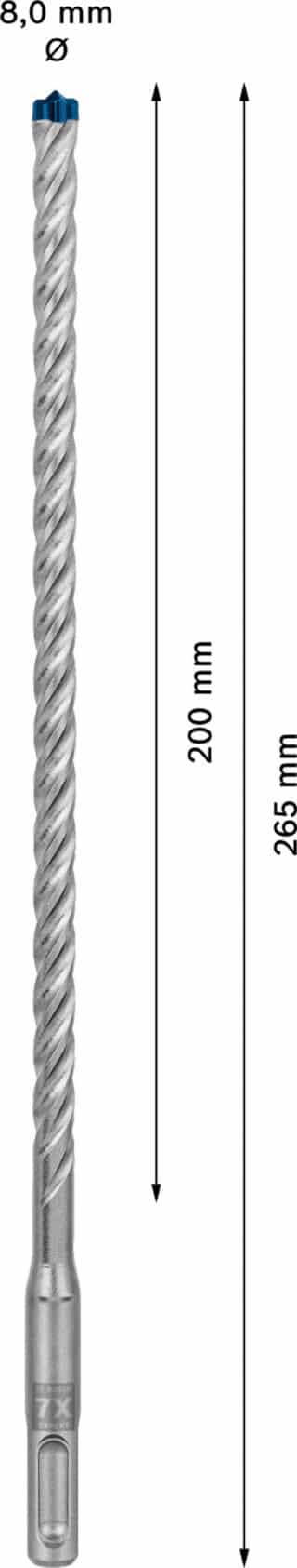 EXPERT SDS plus-7X hammarborr 8 x 200 x 265 mm
