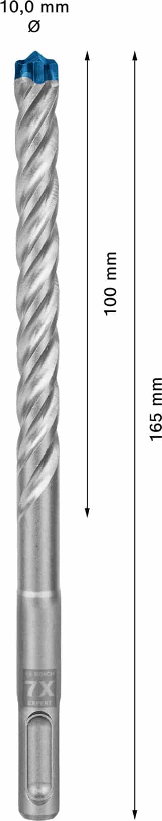 EXPERT SDS plus-7X hammarborr 10 x 100 x 165 mm
