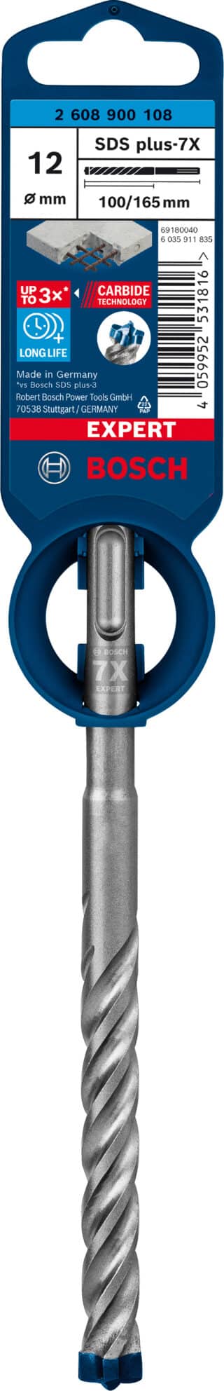 EXPERT SDS plus-7X hammarborr 12 x 100 x 165 mm