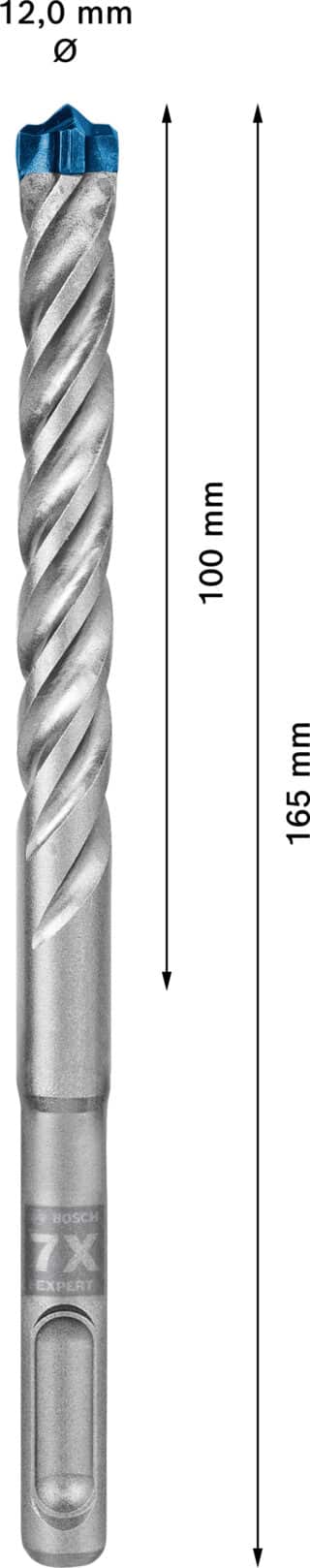 EXPERT SDS plus-7X hammarborr 12 x 100 x 165 mm