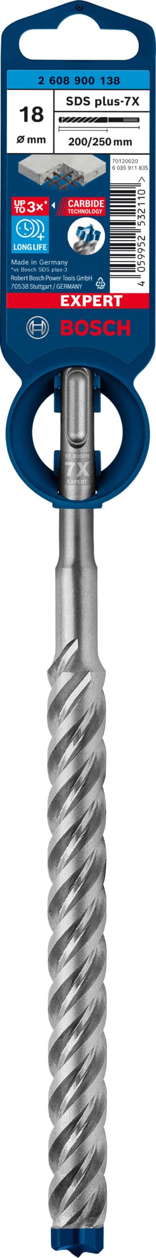 EXPERT SDS plus-7X hammarborr 18 x 200 x 250 mm