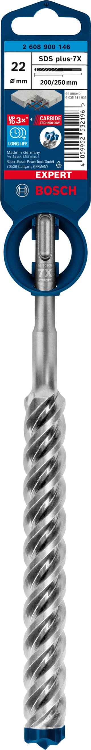 EXPERT SDS plus-7X hammarborr 22 x 200 x 250 mm