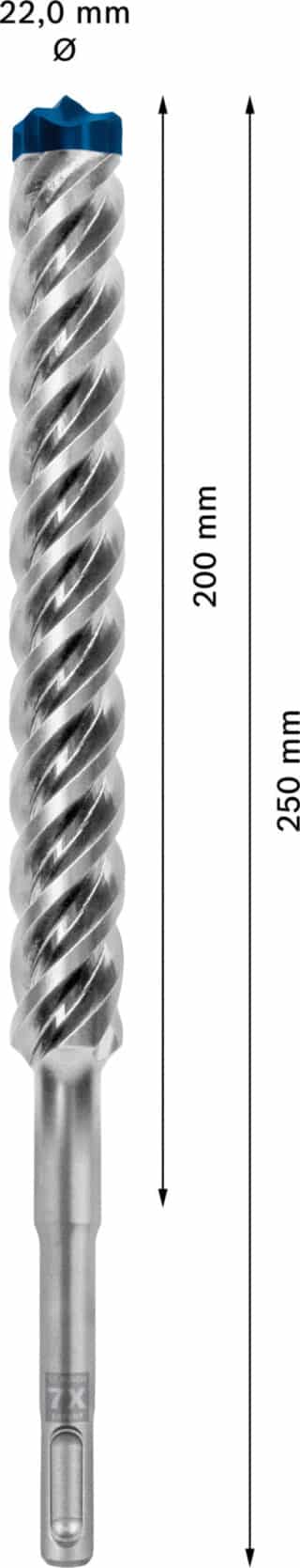 EXPERT SDS plus-7X hammarborr 22 x 200 x 250 mm