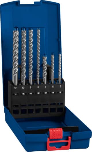 EXPERT SDS plus-7X hammarborrsats, 5/6/6/8/8/10/12 mm, 7 st.
