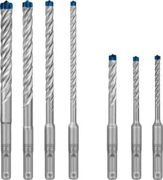 EXPERT SDS plus-7X hammarborrsats, 5/6/6/8/8/10/12 mm, 7 st.