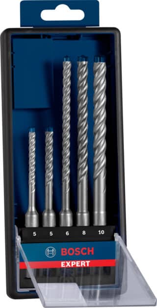 EXPERT SDS plus-7X hammarborrsats, 5/6/6/8/10 mm, 5 st.