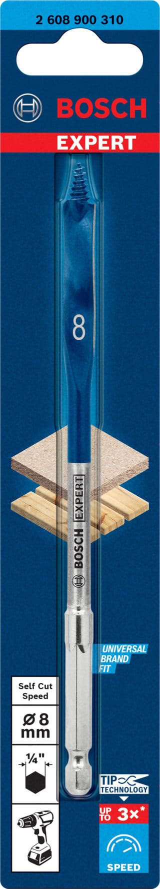 EXPERT Self Cut Speed flatfräsborr 8 x 152 mm