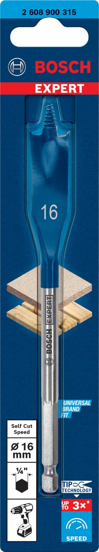 EXPERT Self Cut Speed flatfräsborr 16 x 152 mm