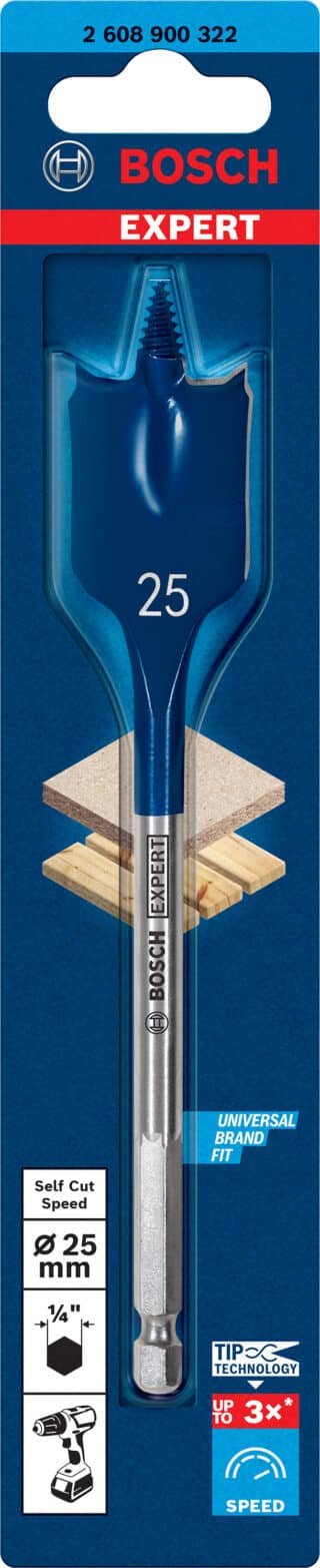 EXPERT Self Cut Speed flatfräsborr 25 x 152 mm