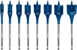 EXPERT Self Cut Speed flatfräsborrsats 12/16/18/20/22/25/28/32 mm, 8 delar