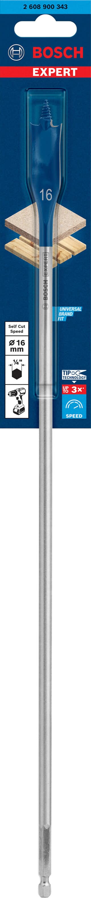 EXPERT Self Cut Speed flatfräsborr 16 x 400 mm