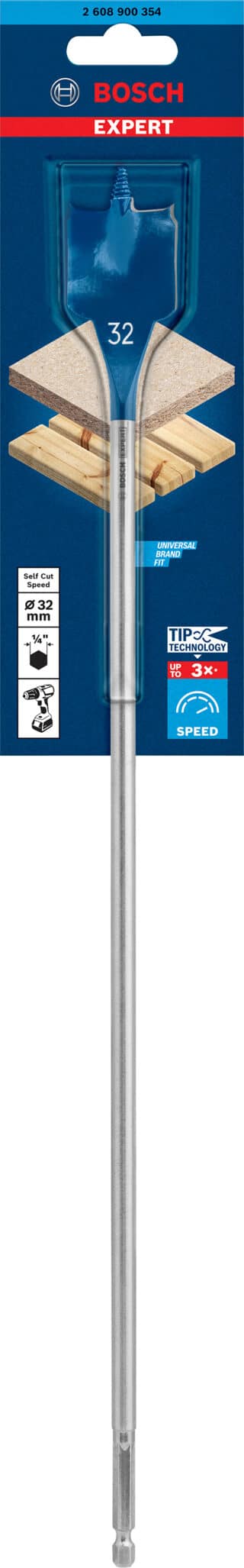 EXPERT Self Cut Speed flatfräsborr 32 x 400 mm