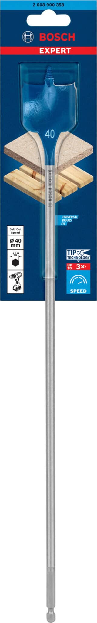 EXPERT Self Cut Speed flatfräsborr 40 x 400 mm