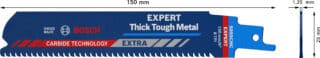 EXPERT `Thick Tough Metal¿ S 955 CHC tigersågblad, 10 st