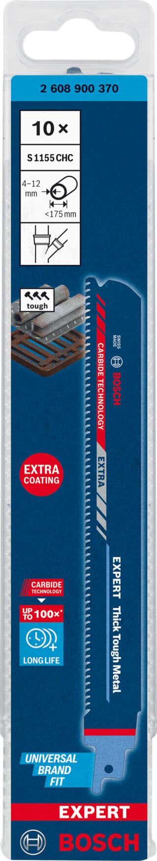 EXPERT Thick Tough Metal S1155CHC tigersågblad, 10 st
