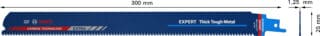 EXPERT `Thick Tough Metal¿ S 1255 CHC tigersågblad, 10 st