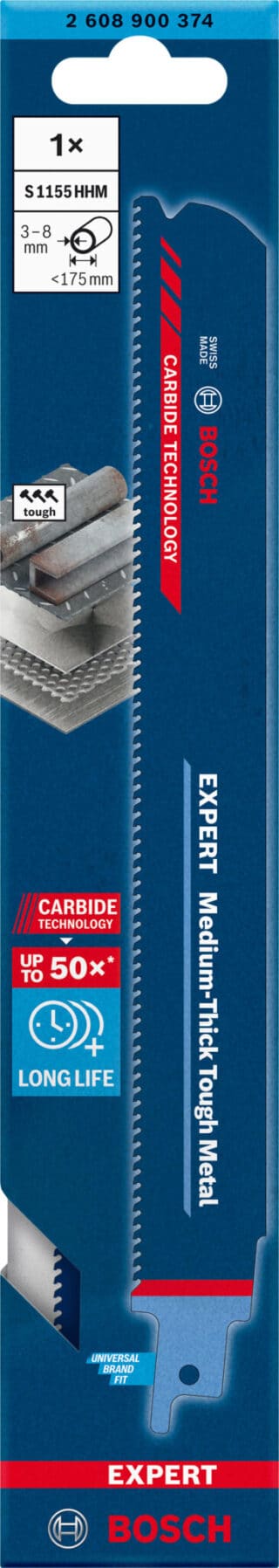 EXPERT `Medium-Thick Tough Metal¿ S 1155 HHM tigersågblad, 1 st