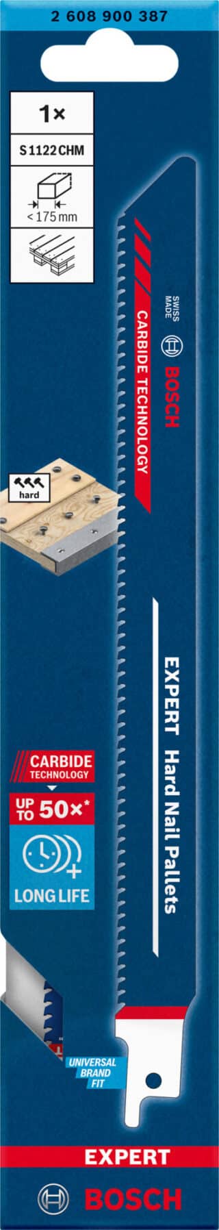EXPERT Hard Nail Pallets S1122CHM fram- och återgående sågblad, 1 st