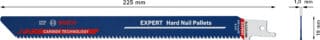 EXPERT Hard Nail Pallets S1122CHM fram- och återgående sågblad, 1 st