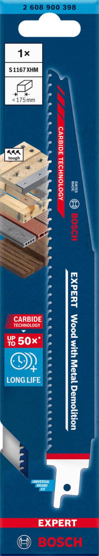 EXPERT Wood with Metal Demolition S1167XHM tigersågblad, 1 st