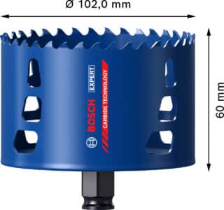 EXPERT Tough Material hålsåg 102 x 60 mm