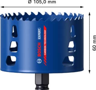 EXPERT Tough Material hålsåg 105 x 60 mm