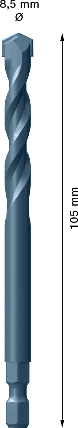 EXPERT Power Change Plus centreringsborr TCT-G 8,5 x 105 mm