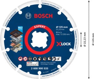 EXPERT Diamond Metal Wheel X-LOCK kapskiva 125 x 22,23 mm