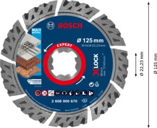 EXPERT MultiMaterial X-LOCK diamantkapskiva 125 x 22,23 x 2,4 x 12 mm