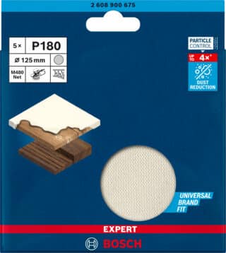 EXPERT M480 slipnät för excenterslipar 125 mm, G 180, 5 st