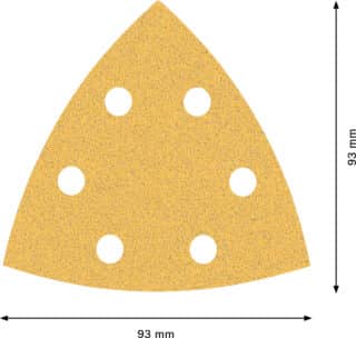 EXPERT C470 slippapper för deltaslipar 93 mm, G 80, 5 st
