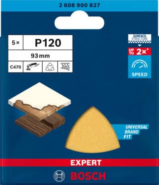 EXPERT C470 slippapper för deltaslipar 93 mm, G 120, 5 st