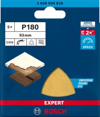 EXPERT C470 slippapper för deltaslipar 93 mm, G 180, 5 st