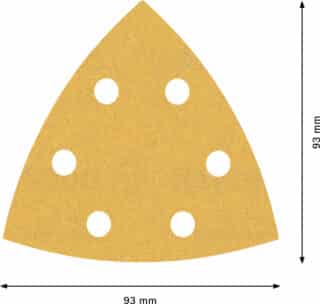 EXPERT C470 slippapper för deltaslipar 93 mm, G 180, 5 st