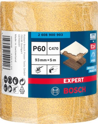 EXPERT C470 sliprullar för handslipning 93 mm, 5 m, G 60