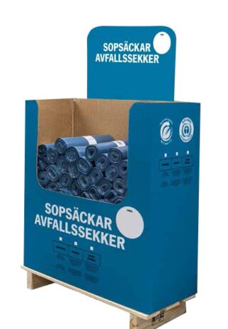 SOPSÄCK EXTRA STARK BLÅ 125L DISPLAY