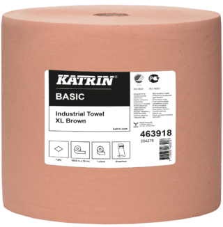 TORKPAPPER BASIC KATRIN BRUN 1-LAGER 32CM XL 8,5KG