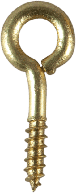 SKRUVÖGLA 1 MÄSSING 12X4MM 12ST