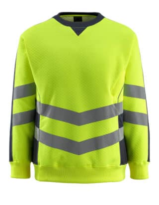 Sweatshirt 50126 Hi-Vis Gul/Mörk Marin XL