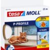 TÄTNINGSLIST 5391 P-PROFIL VIT SJÄLVHÄFT 5,5X9MM 25M