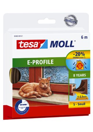 TÄTNINGSLIST 5463 E-PROFIL BRUN SJÄLVHÄFTANDE 4X9MM 6M