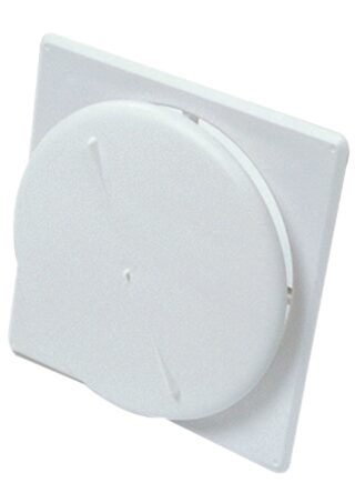 Tallrikventil 4kt ram och karm vit plast 100x100 mm