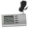 TERMOMETER INNE/UTE DIGITAL GRÅ 120X60MM