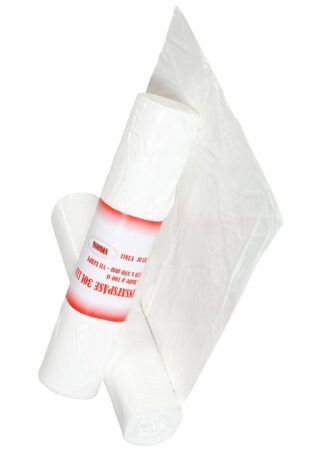 AVFALLSPÅSE PLAST LLDPE VIT 0,012MM 580X520MM 30L