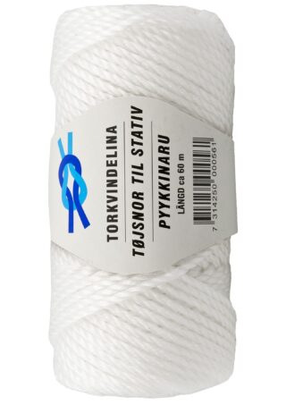 TVÄTTLINA GREPPET POLY VIT 4MMX20M