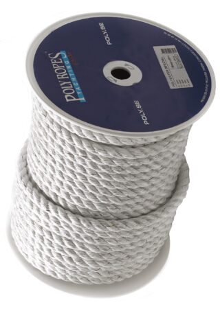 TÅGVIRKE POLY POLYESTER       3-SLAGET VIT 10MMX220M