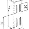 HÄNGSKENA H 120 ELFA VIT 1210MM