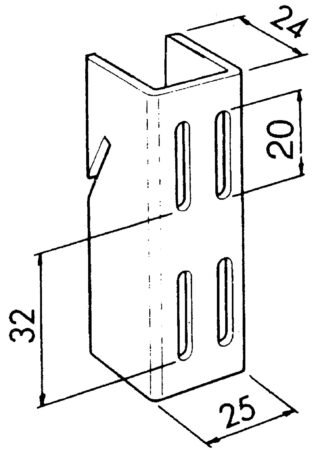 HÄNGSKENA H 120 ELFA VIT 1210MM