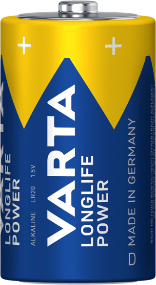 BATTERI VARTA LONGLIFE POWER ALKALISKT LR20/4920 D 1,5V